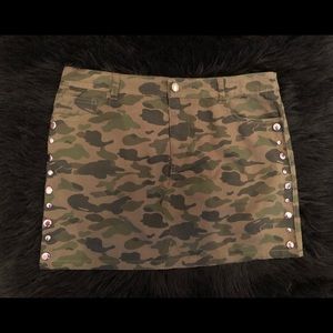 Rebecca Minkoff camo miniskirt